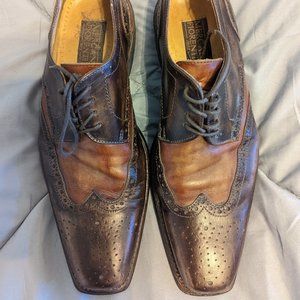 Mercanti Fiorentini  -Men's Fashion Dress Shoes - Leather 2 tone brown - Size 8M